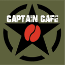 logo captain café en étoile avec en son centre un grain de café.